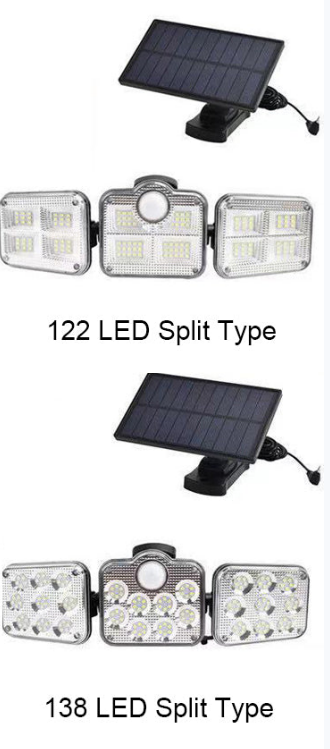 🔥50% de descuento en venta🔥Aplique solar de inducción LED de tres cabezales