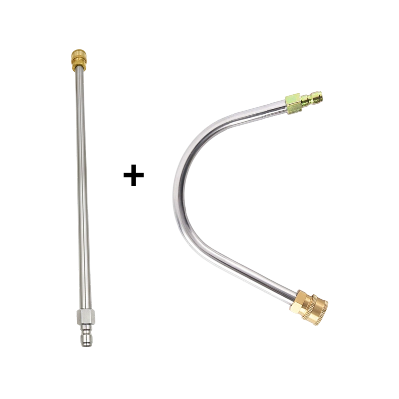 💦 Juego de Varillas Extensibles para Limpieza de Alta Presión – Acero Inoxidable, Latón, 4000 PSI, Conexión Rápida 1/4", Varilla en U, 6 Boquillas, Limpieza de Canaletas