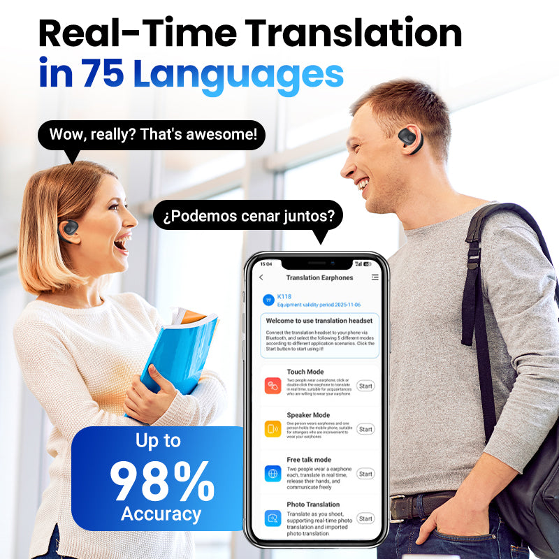 🎉¡OFERTA IMPERDIBLE! 50% DE DESCUENTO🎉🎧Auriculares Bluetooth inteligentes con traducción