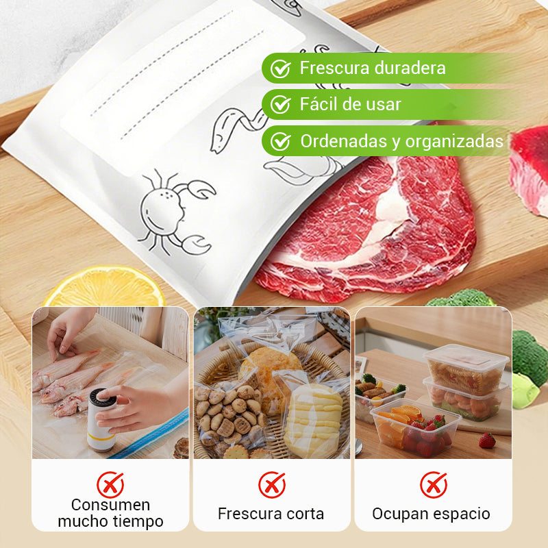 🔥Éxito de ventas mundial🍗 ¡Oferta por tiempo limitado! Compra 2 y llévate 1 gratis🥦Bolsas de almacenamiento reutilizables con cierre hermético de papel de aluminio.