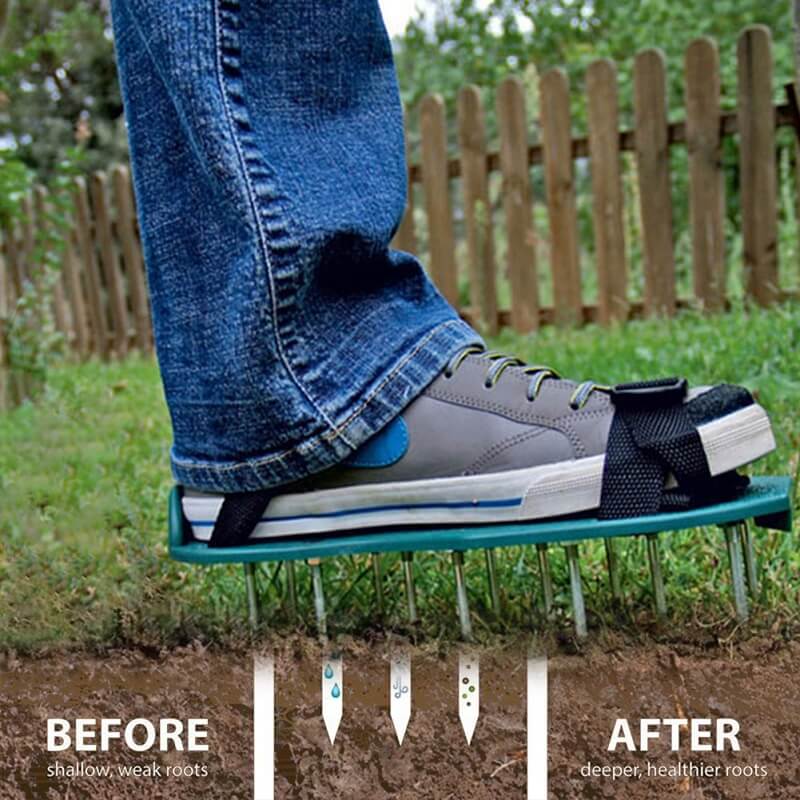 Zapatos Aireadores de Césped con 26 Púas – Sin Doblarse, Solo Camina