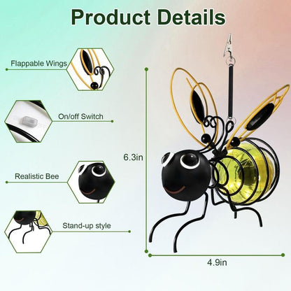 🐝Envío gratuito y 50 % de descuento🐝Lámpara solar colgante con forma de abeja para exteriores