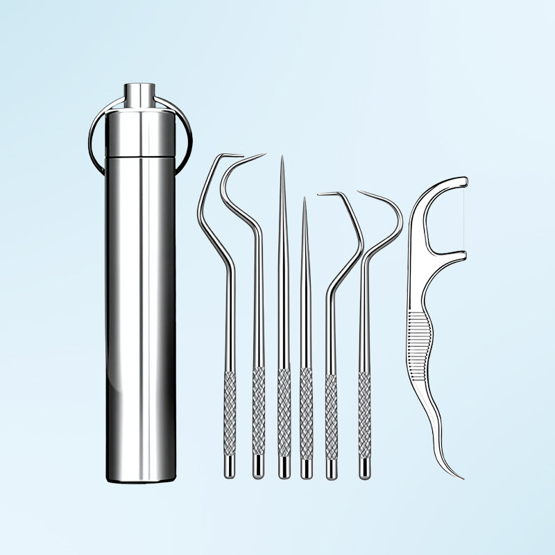 🔥Juego de palillos de dientes de acero inoxidable 7pcs