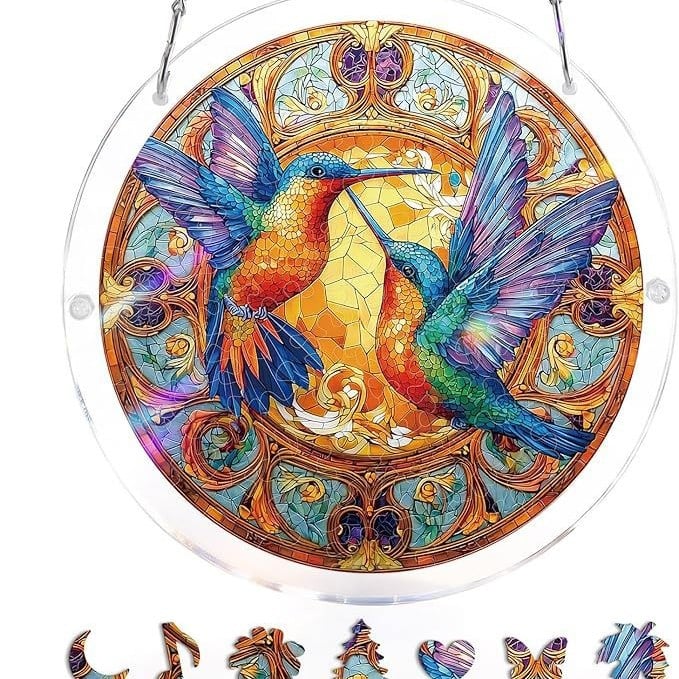 Rompecabezas Atrapasol de Acrílico, 80 Piezas para Decorar Ventana