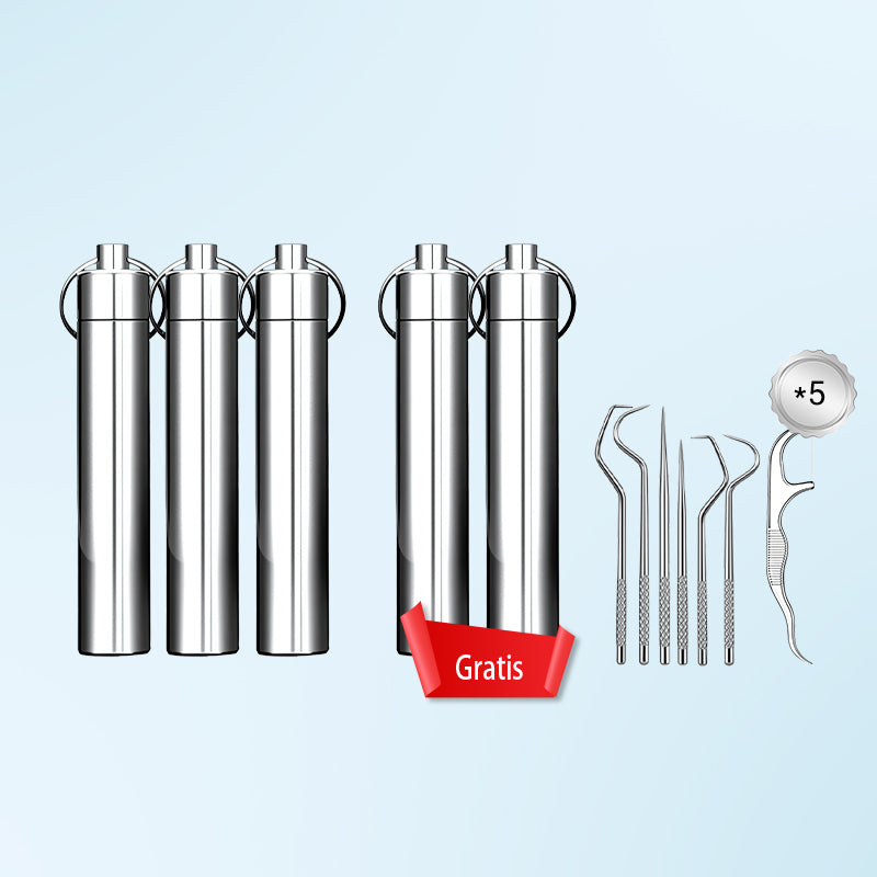 🔥Juego de palillos de dientes de acero inoxidable 7pcs