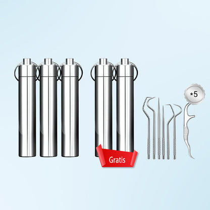 🔥Juego de palillos de dientes de acero inoxidable 7pcs