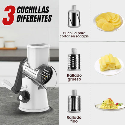 🔥 2025 Venta de cocina 🔥 Rallador manual multifuncional giratorio y picadora 🚀🥕