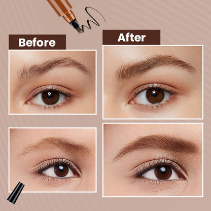 🔥¡Compre 3 y llévese 5 gratis（8 piezas）!🔥Lápiz de cejas y barba de cuatro puntas resistente al agua