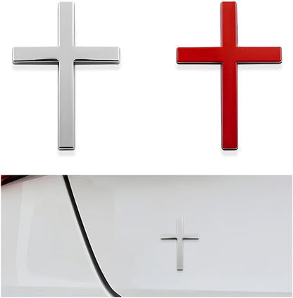 💥 ¡COMPRA 1 Y LLÉVATE 1 GRATIS! 🚗✝️ Pegatinas metálicas con la cruz de Jesucristo: cubiertas autoadhesivas en 3D para arañazos en el coche 🌟