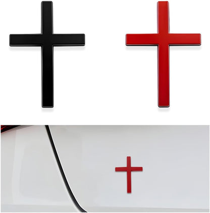 💥 ¡COMPRA 1 Y LLÉVATE 1 GRATIS! 🚗✝️ Pegatinas metálicas con la cruz de Jesucristo: cubiertas autoadhesivas en 3D para arañazos en el coche 🌟