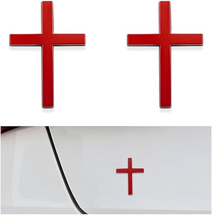 💥 ¡COMPRA 1 Y LLÉVATE 1 GRATIS! 🚗✝️ Pegatinas metálicas con la cruz de Jesucristo: cubiertas autoadhesivas en 3D para arañazos en el coche 🌟