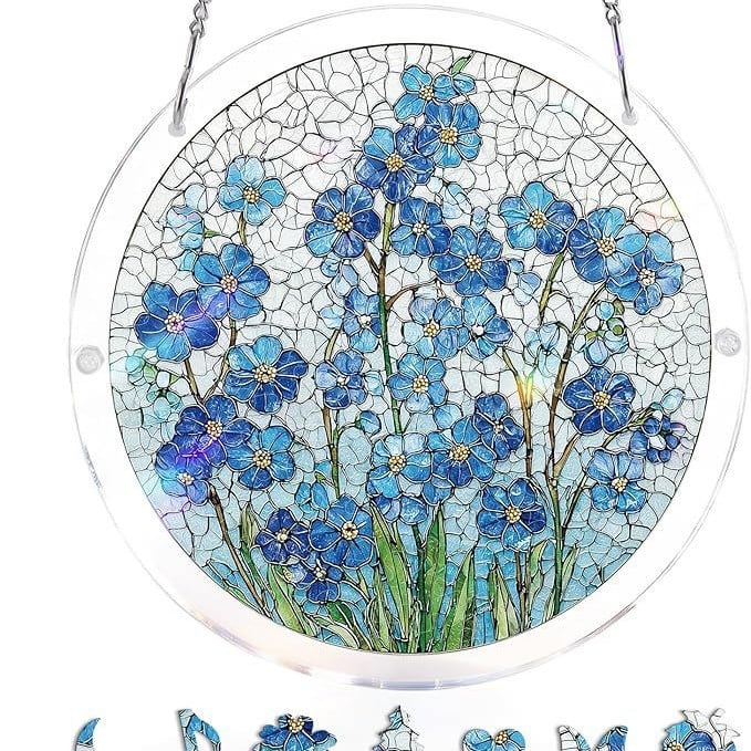 Rompecabezas Atrapasol de Acrílico, 80 Piezas para Decorar Ventana