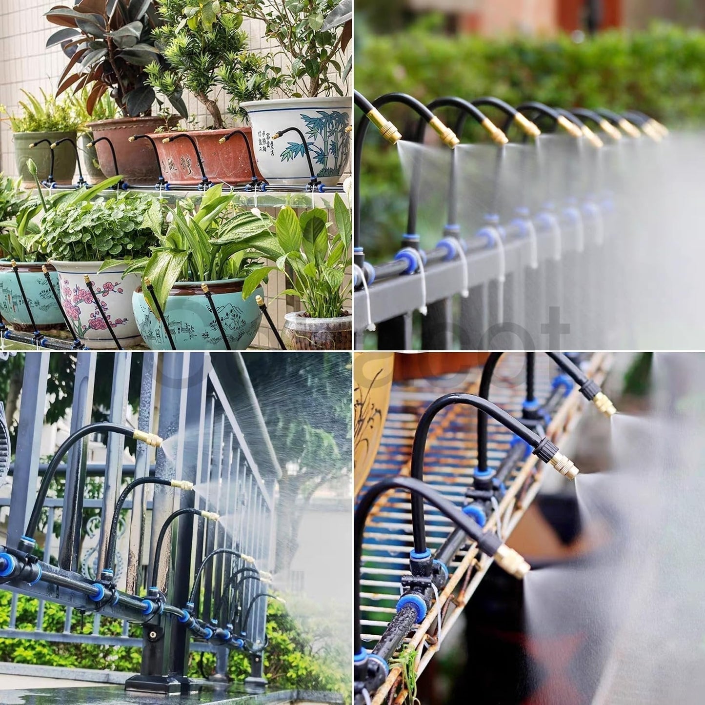 🌱Sistema de riego automático para jardín curvo 360°