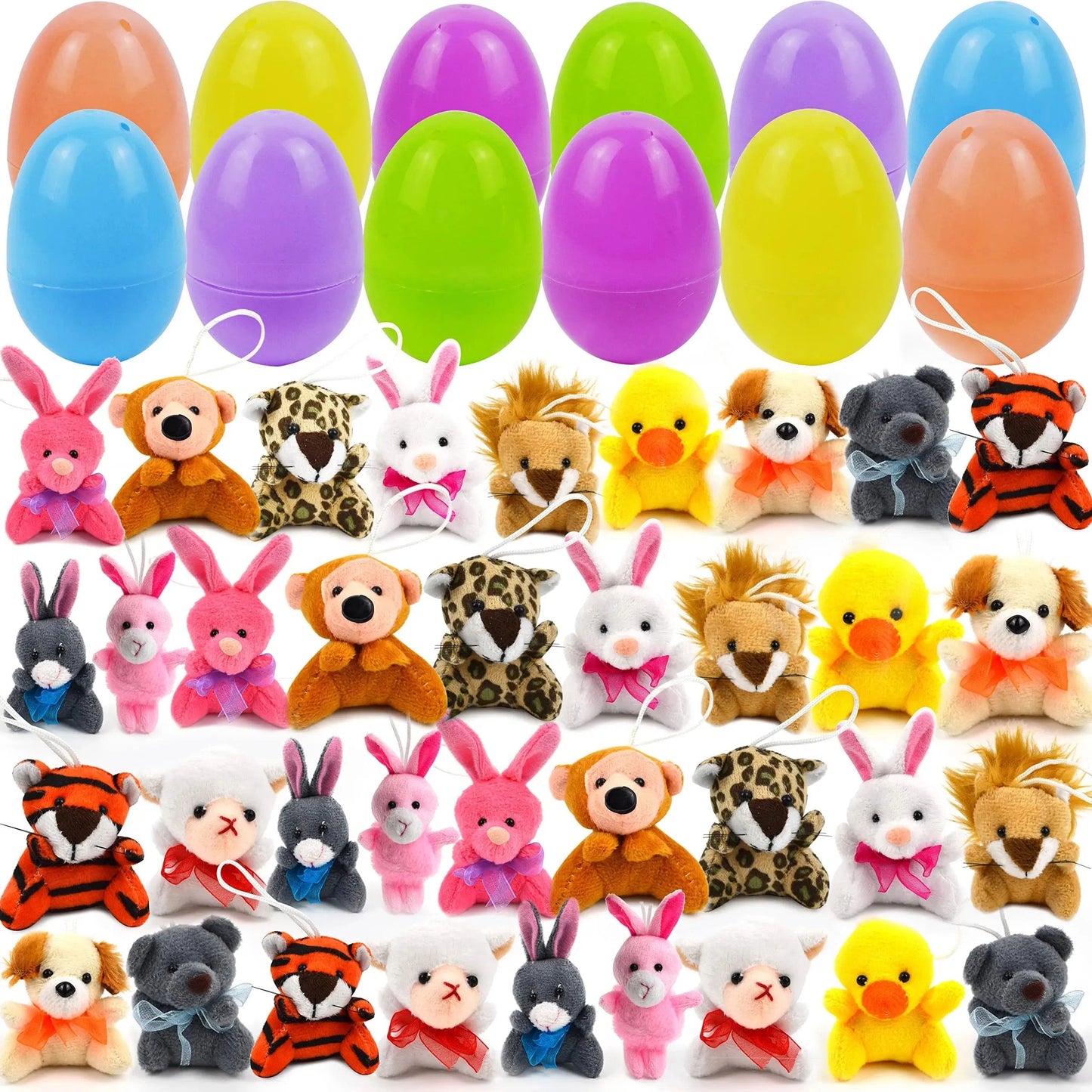Huevos De Pascua Pre-rellenados Con  Animales de Peluche