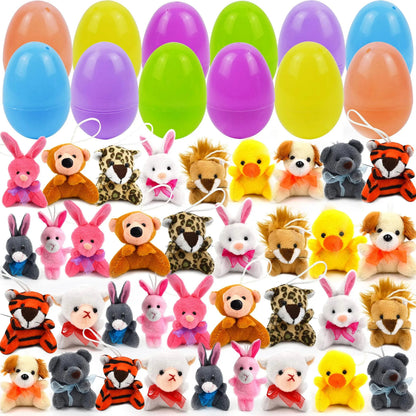 Huevos De Pascua Pre-rellenados Con  Animales de Peluche