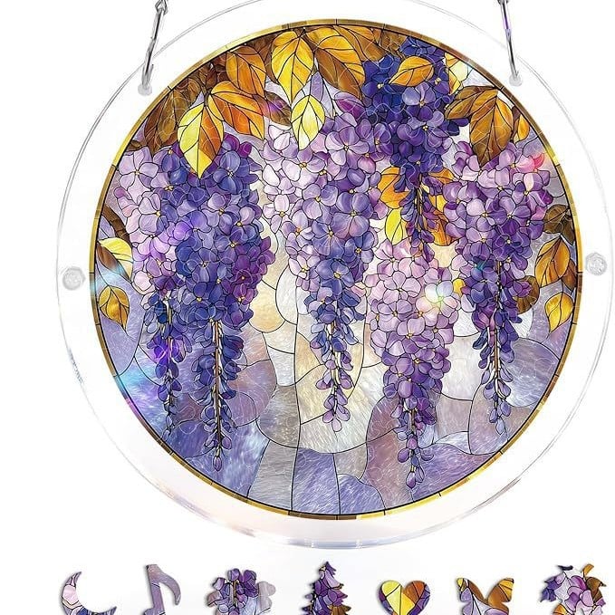 Rompecabezas Atrapasol de Acrílico, 80 Piezas para Decorar Ventana