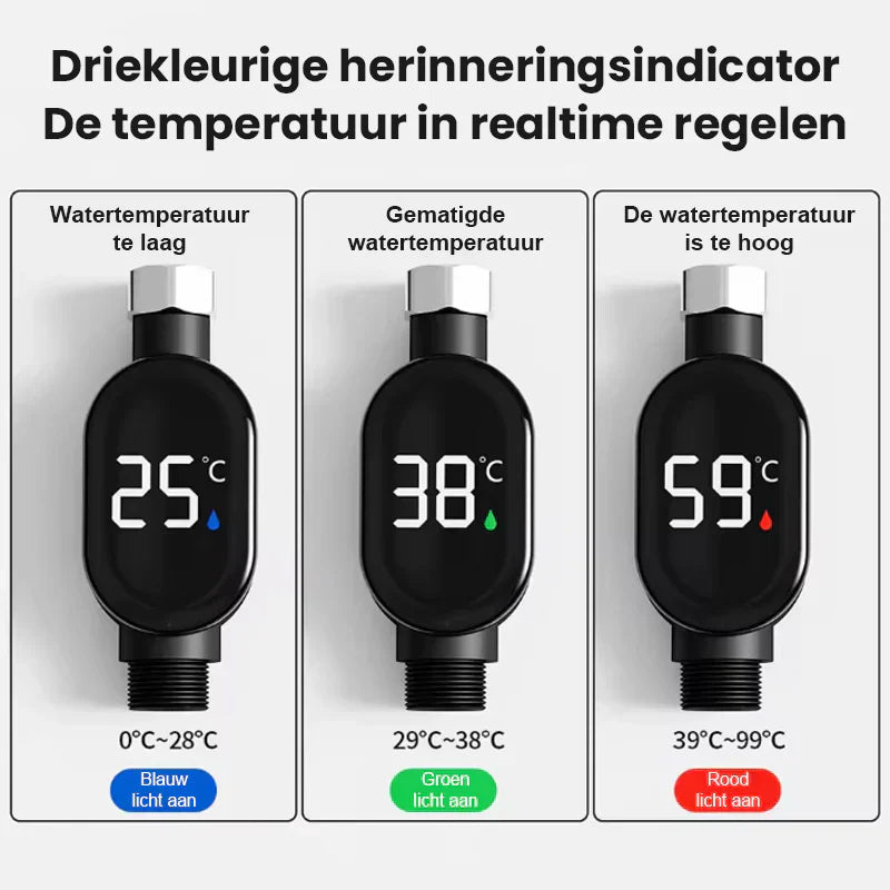 ⏳Tiempo limitado 50 % de descuento💥Cabezal de ducha Indicador LED externo Indicador de temperatura del agua Accesorios