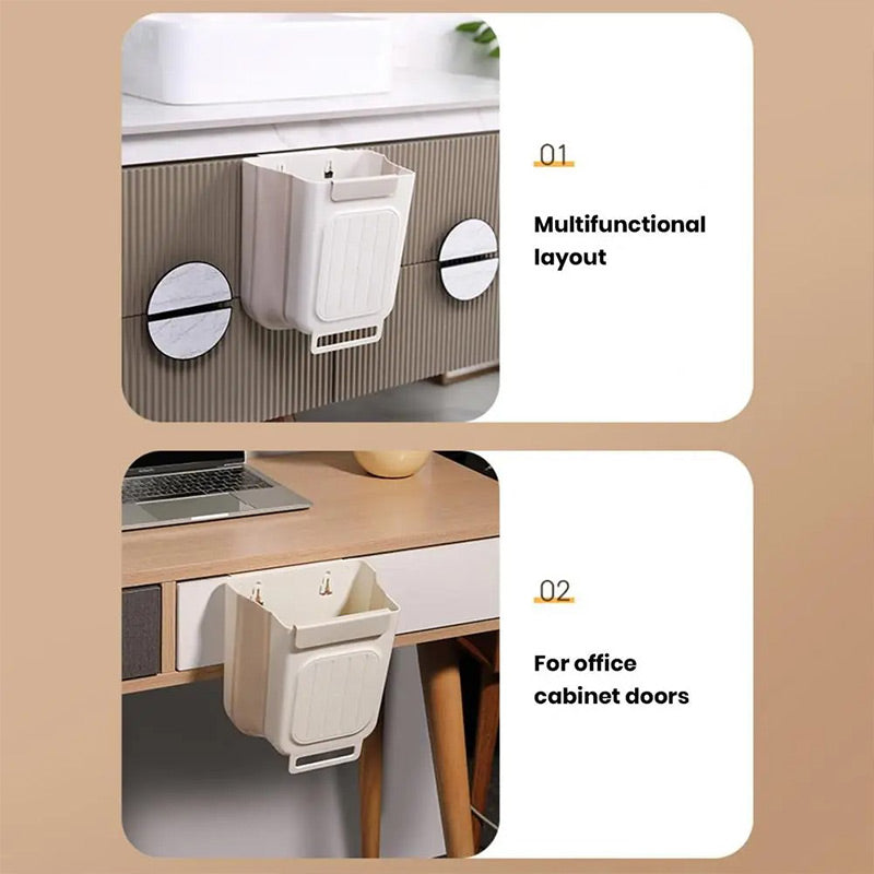 Cubo de basura plegable y colgante multiusos para la cocina