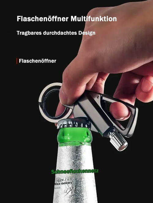 🔥 🔧 Llavero multiherramienta con abrebotellas ✨ Acero inoxidable, reutilizable, portátil para el ocio y las fiestas 🍻
