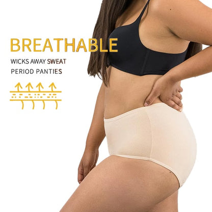 🔥Compra 5 y llévate 5 gratis🔥Bragas de cintura alta a prueba de fugas para mujer
