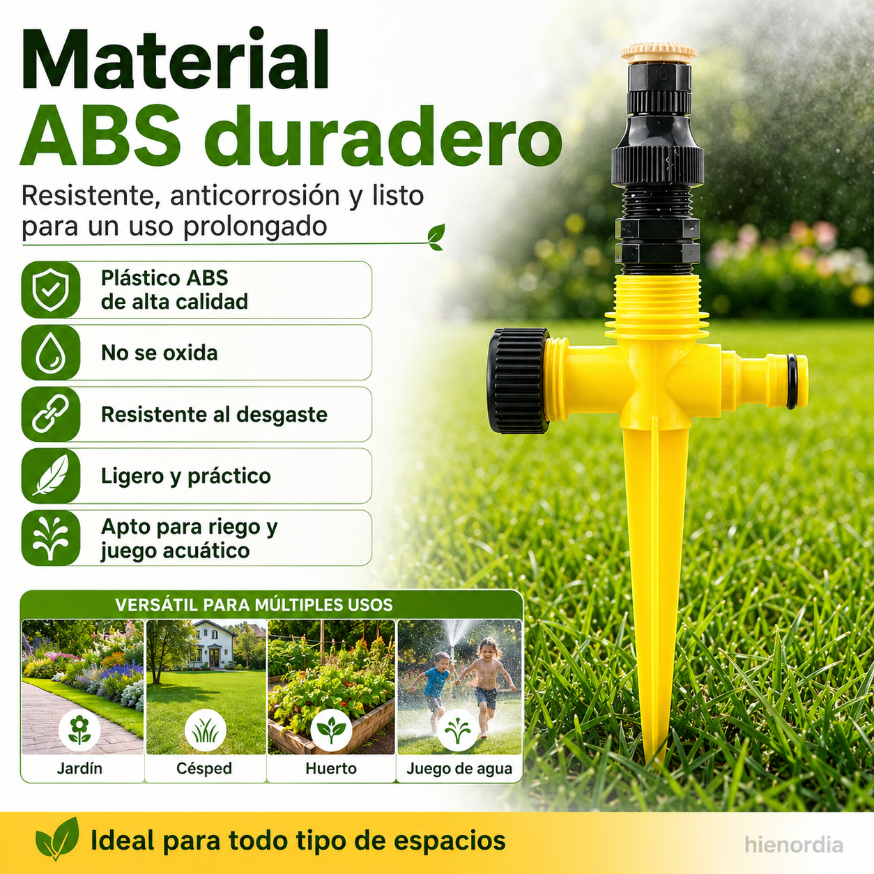 🏡🔥COMPRA 2 LLEVA 1 GRATIS 360°🔥 Aspersor de Césped Automático Giratorio