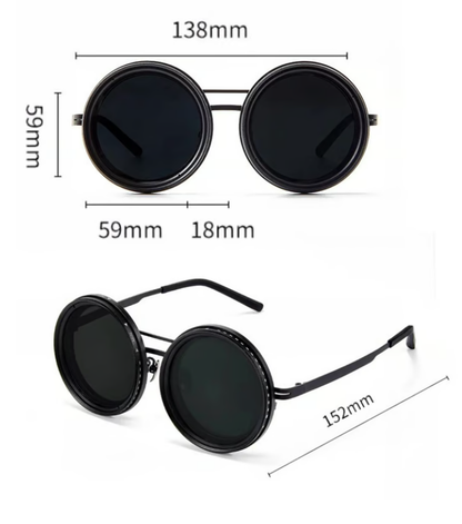 🔥Gafas de sol redondas polarizadas con tinte ajustable