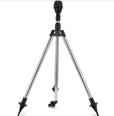 Aspersor de soporte telescópico de trípode de riego giratorio de acero inoxidable
