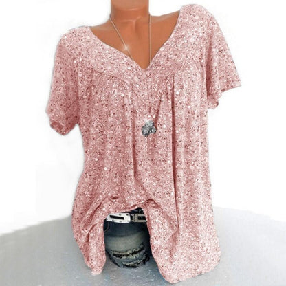👕 Camiseta de Manga Corta con Estampado de Moda de Verano – Estilo Fresco y Moderno para Todos los Días ☀️✨