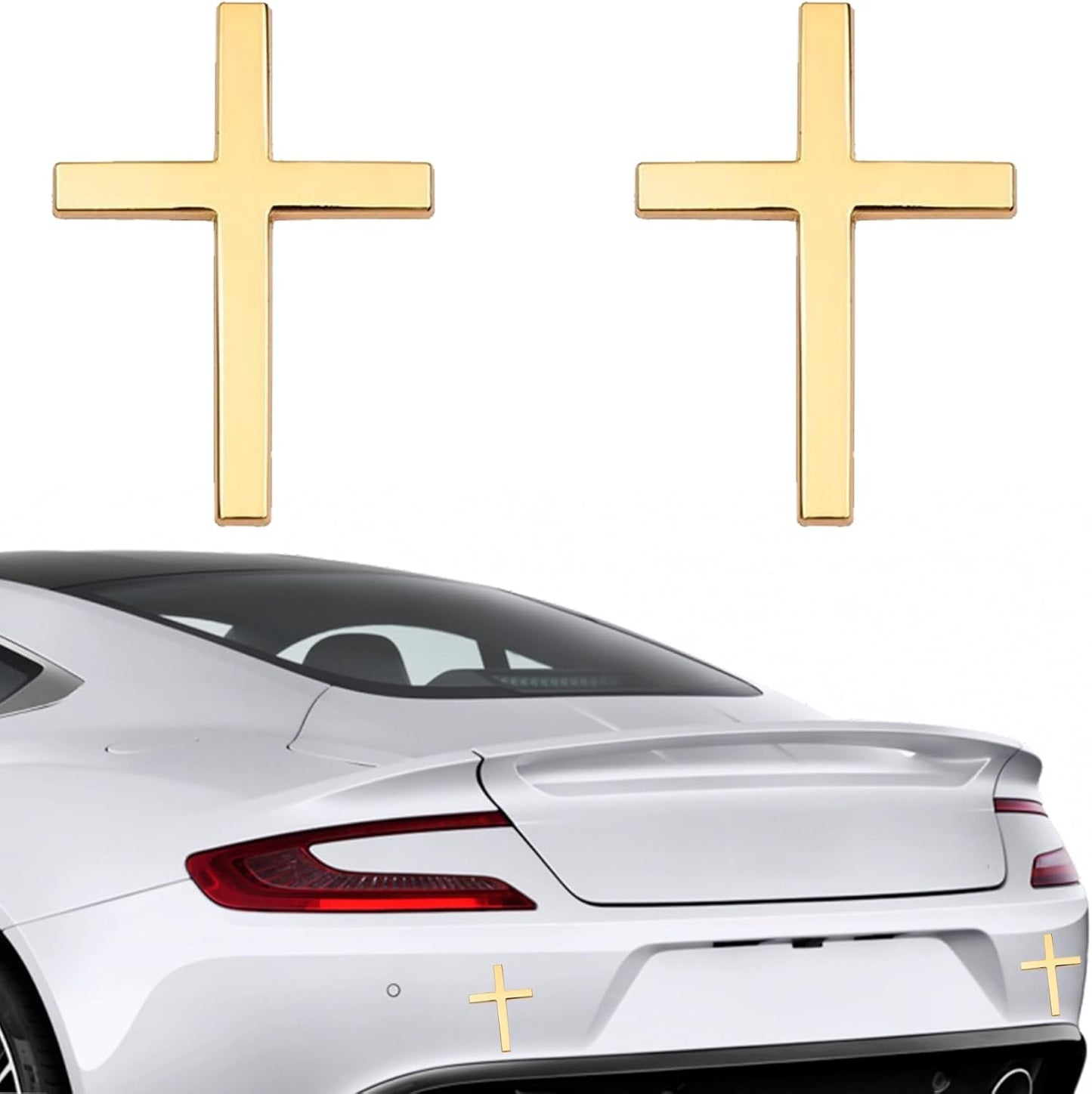 💥 ¡COMPRA 1 Y LLÉVATE 1 GRATIS! 🚗✝️ Pegatinas metálicas con la cruz de Jesucristo: cubiertas autoadhesivas en 3D para arañazos en el coche 🌟