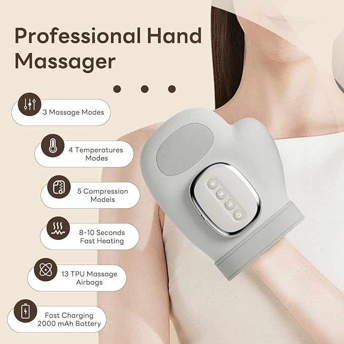 🔥【1° Más Vendido】🔥Manos Cansadas? ¡Este Masajeador 3 en 1 se Ajusta a Ti (y Calienta)! ⏳Fisioterapeutas Recomiendan! Masajeador Manos con Calor⚡️