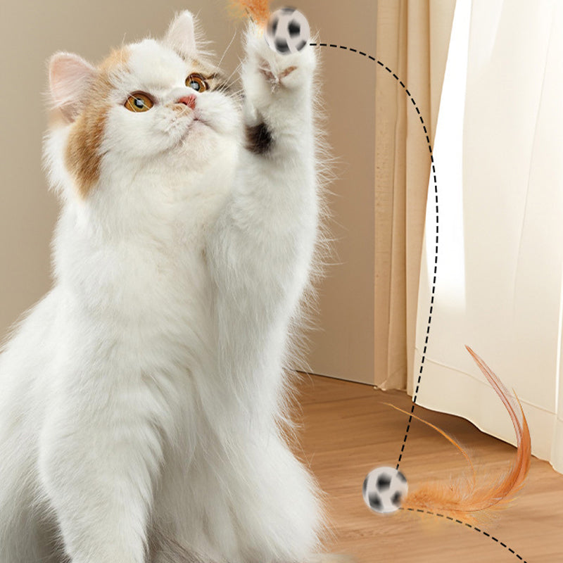 Pelota Interactiva para Gatos con Pluma