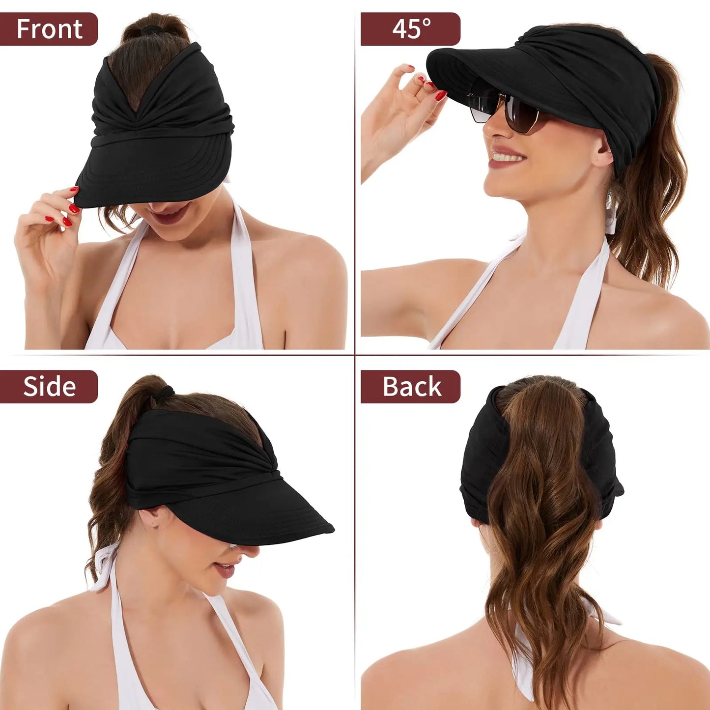 🔥Gorra con visera para mujer con protección UV UPF 50+