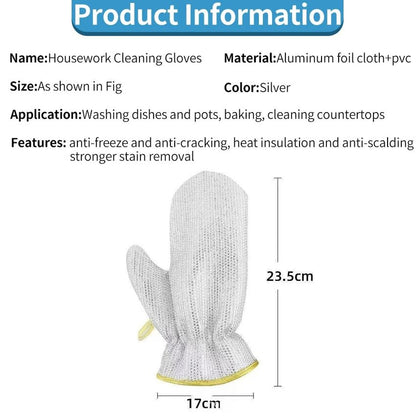 Guantes de Alambre para Lavar Platos - Resistentes a Cortes y Flexibles, Protegen las Manos de Bordes Filosos y Agua Caliente, Duraderos para el Uso Diario