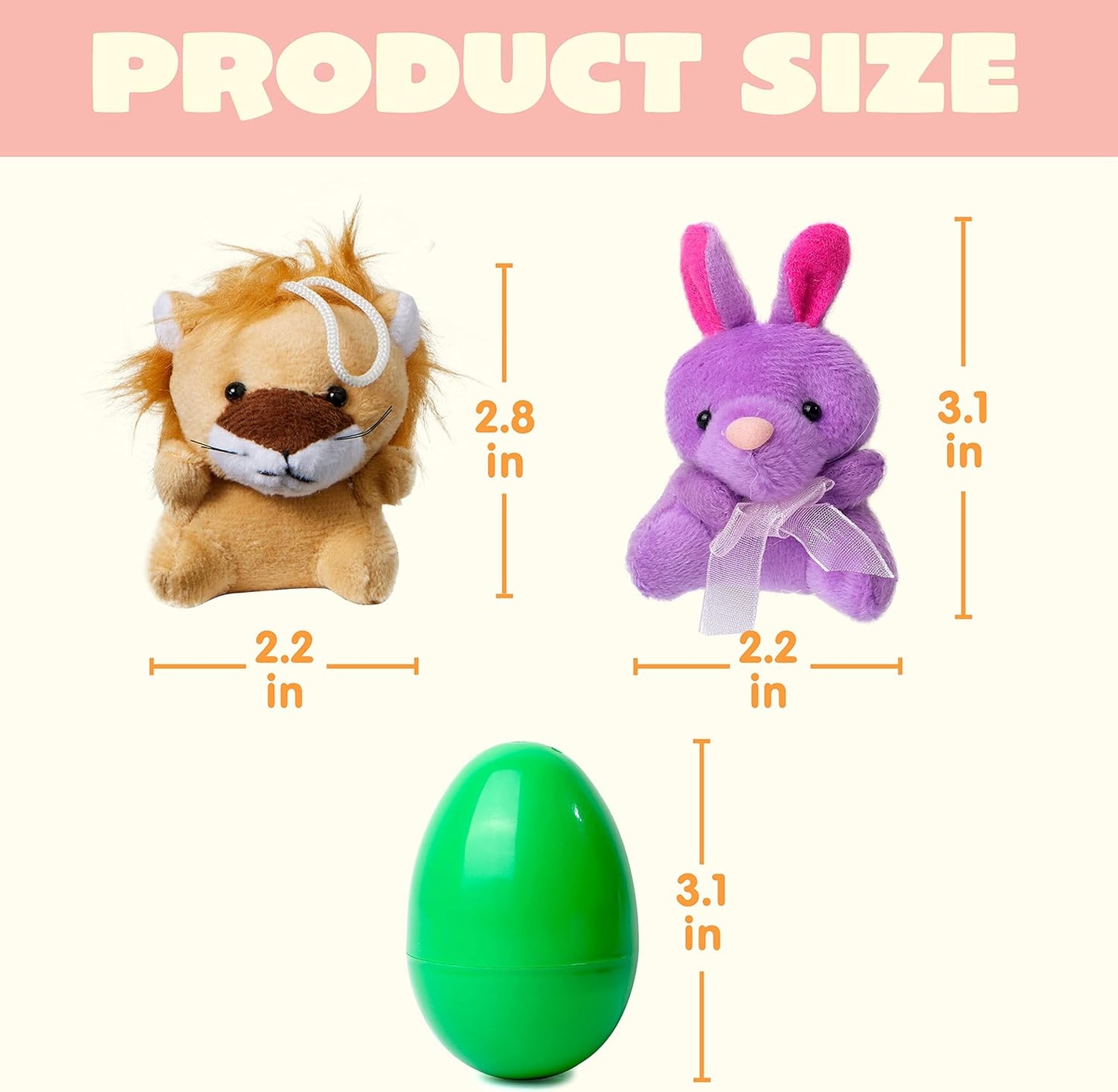 Huevos De Pascua Pre-rellenados Con  Animales de Peluche