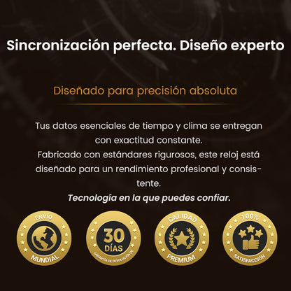 Reloj despertador de mesa LED digital con monitor de temperatura y humedad y pronóstico del tiempo.