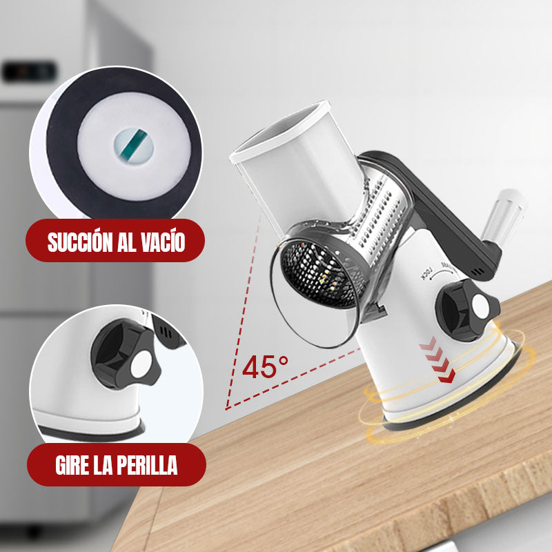 🔥 2025 Venta de cocina 🔥 Rallador manual multifuncional giratorio y picadora 🚀🥕