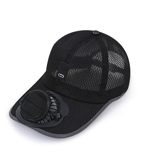 Gorra de Béisbol Transpirable con Ventilador Solar