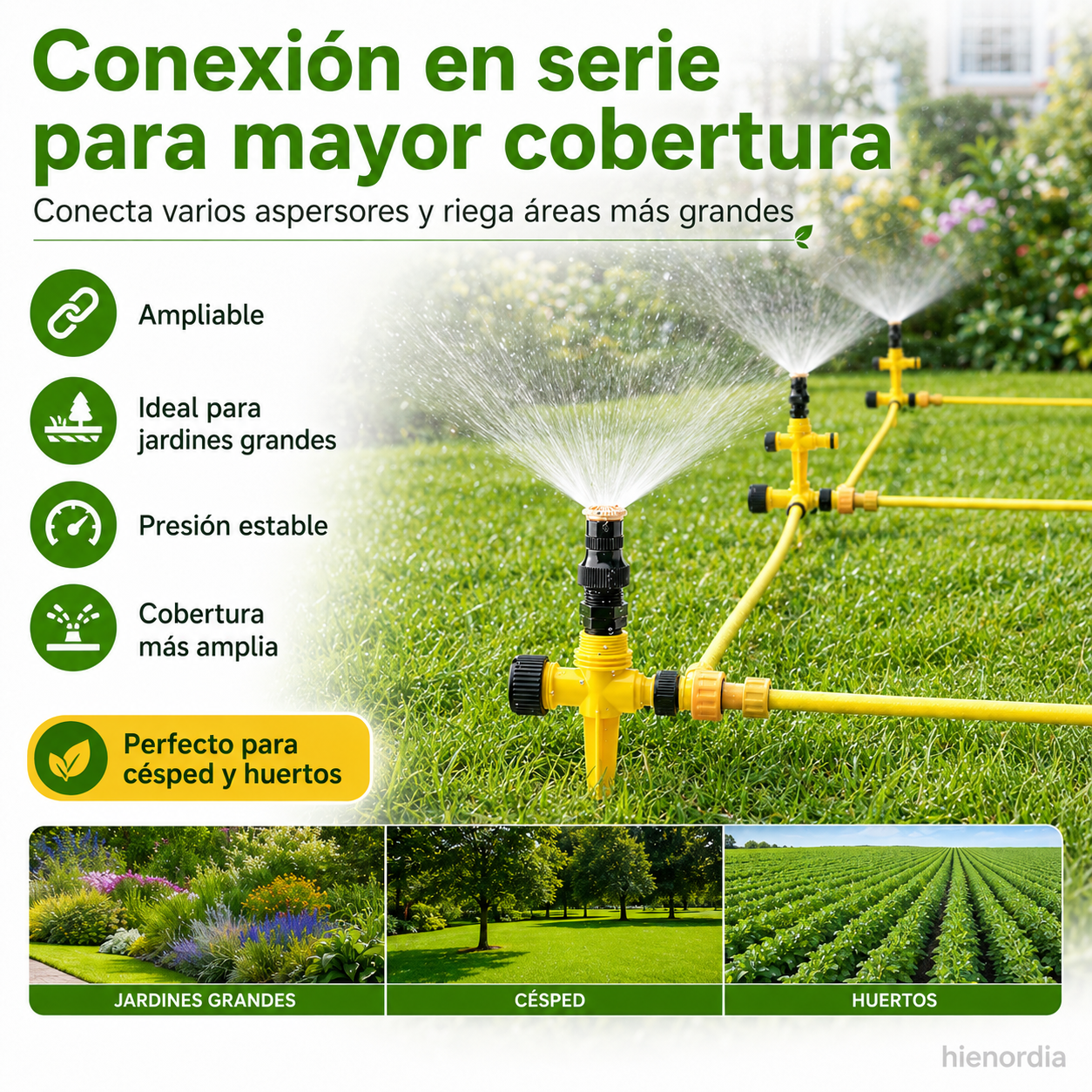🏡🔥COMPRA 2 LLEVA 1 GRATIS 360°🔥 Aspersor de Césped Automático Giratorio