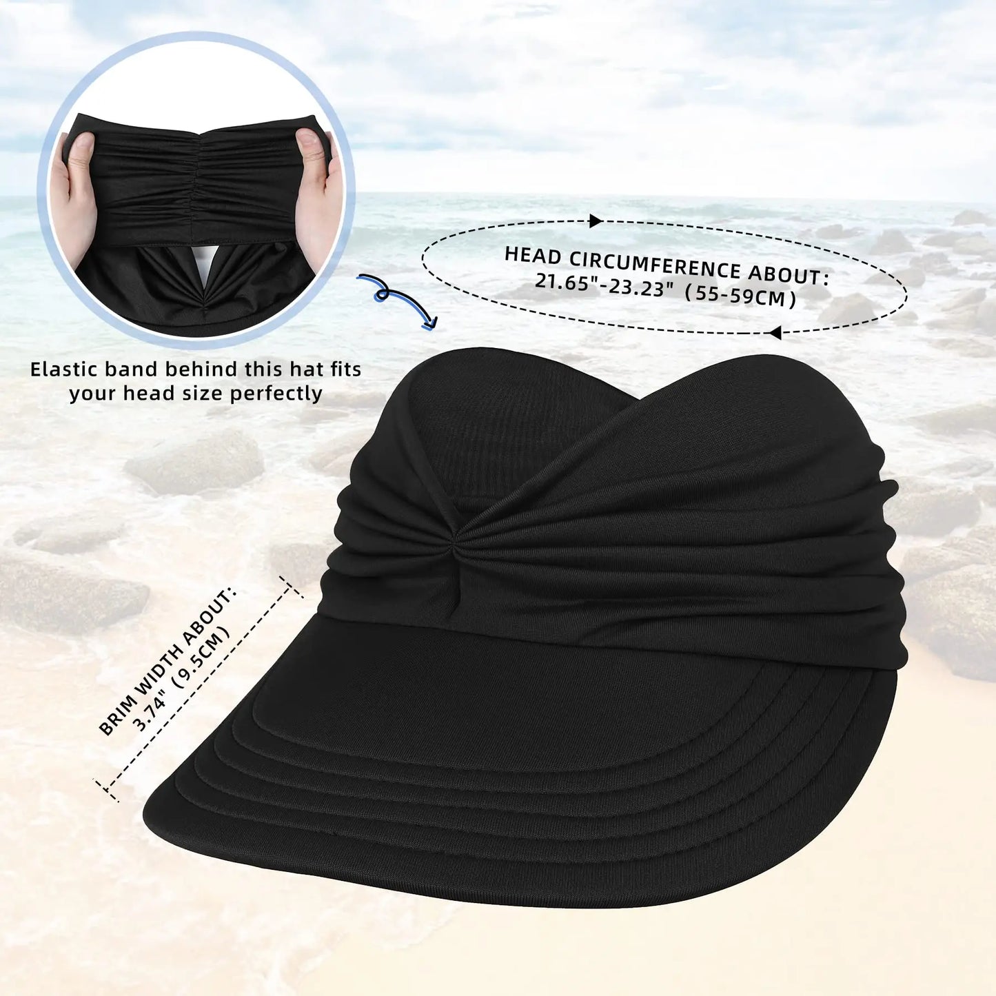 🔥Gorra con visera para mujer con protección UV UPF 50+