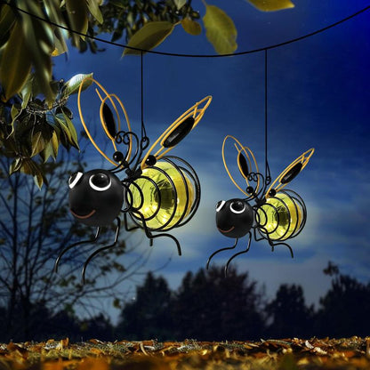 🐝Envío gratuito y 50 % de descuento🐝Lámpara solar colgante con forma de abeja para exteriores
