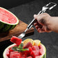 Cortador y Tenedor de Fruta de Acero Inoxidable 2 en 1 – ¡Para Servir Fruta Rápida y Fácilmente!