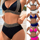 🔥Last Day Promotion 50% OFF🔥Sexy V-neck Women's Holiday Swimsuit With Wavy Pattern