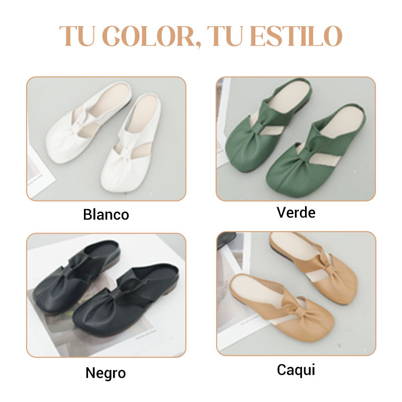 🔥COMPRA 2 ENVÍO GRATIS🔥Mules de mujer con nudo y suela blanda