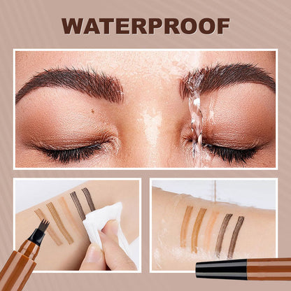 🔥¡Compre 3 y llévese 5 gratis（8 piezas）!🔥Lápiz de cejas y barba de cuatro puntas resistente al agua