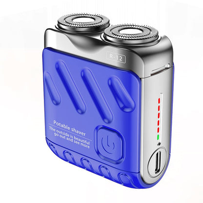Afeitadora eléctrica portátil rotativa de doble anillo