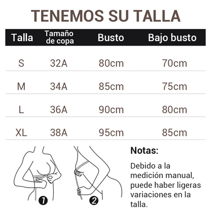 Sujetador Push-up sin Aros para Mujer