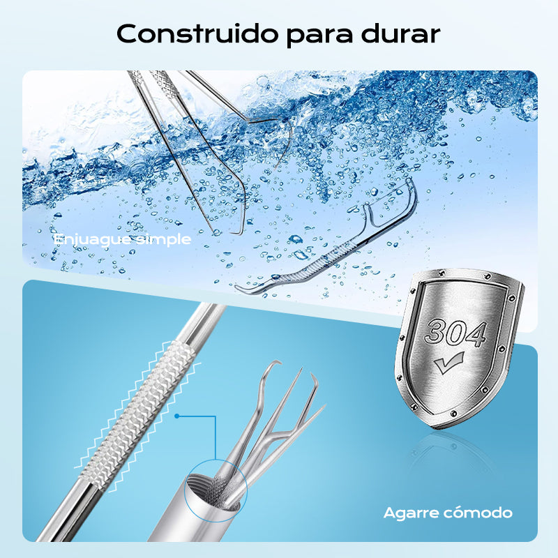 🔥Juego de palillos de dientes de acero inoxidable 7pcs