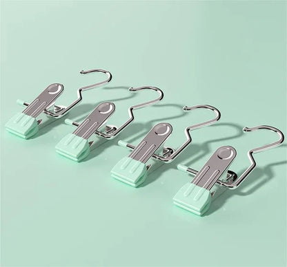 💥Anti-óxido Clip Ahorro de espacio Clothespin Sombrero Pantalones Almacenamiento Colgar Gancho de viaje