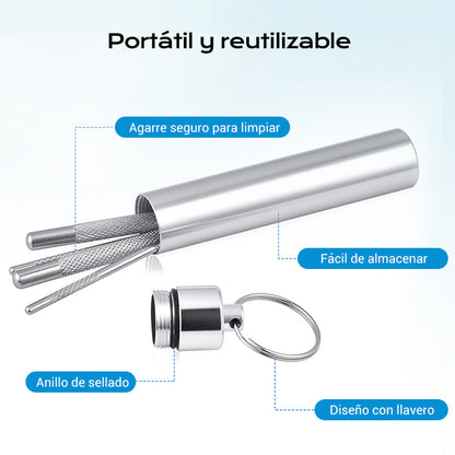 🔥Juego de palillos de dientes de acero inoxidable 7pcs