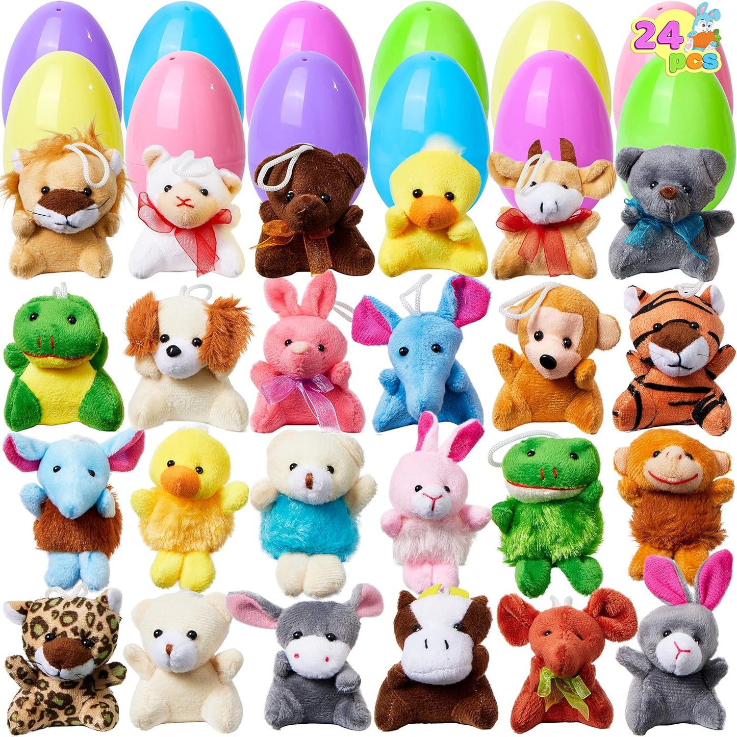 Huevos De Pascua Pre-rellenados Con  Animales de Peluche